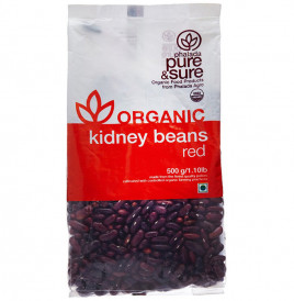 Pure & Sure Organic Kidney Beans Red   Pack  500 grams